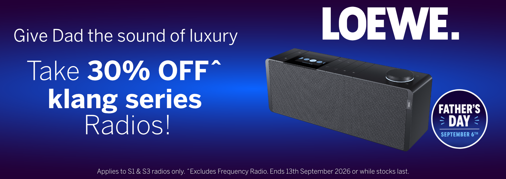 Loewe Father's Day Klang Radio Sale