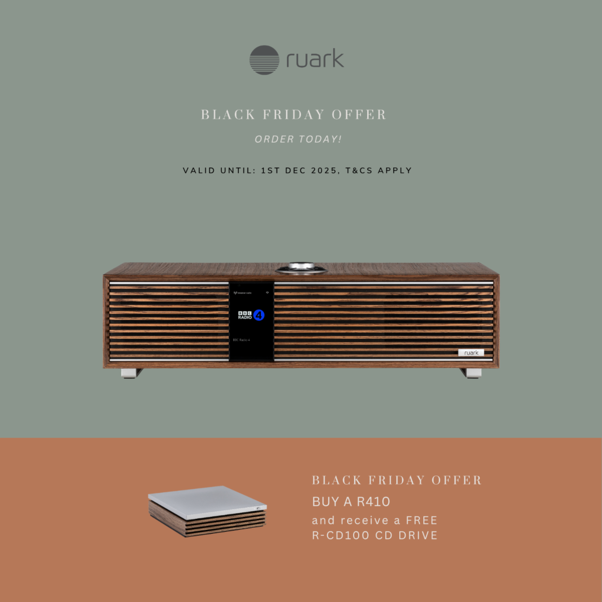 Ruark R410 + FREE R-CD100 CD Drive