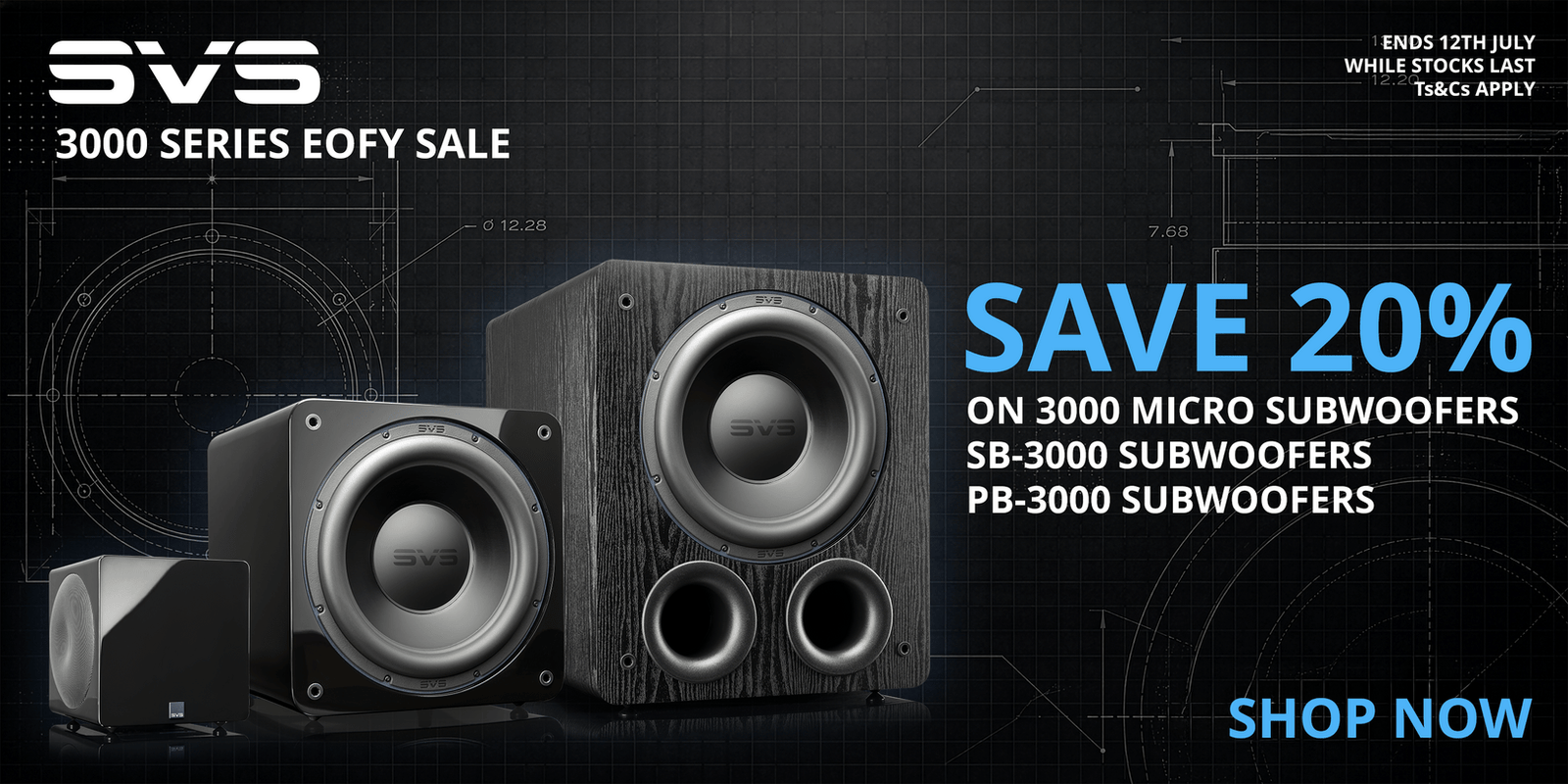 Save 20% on SVS 3000 Series Subwoofers