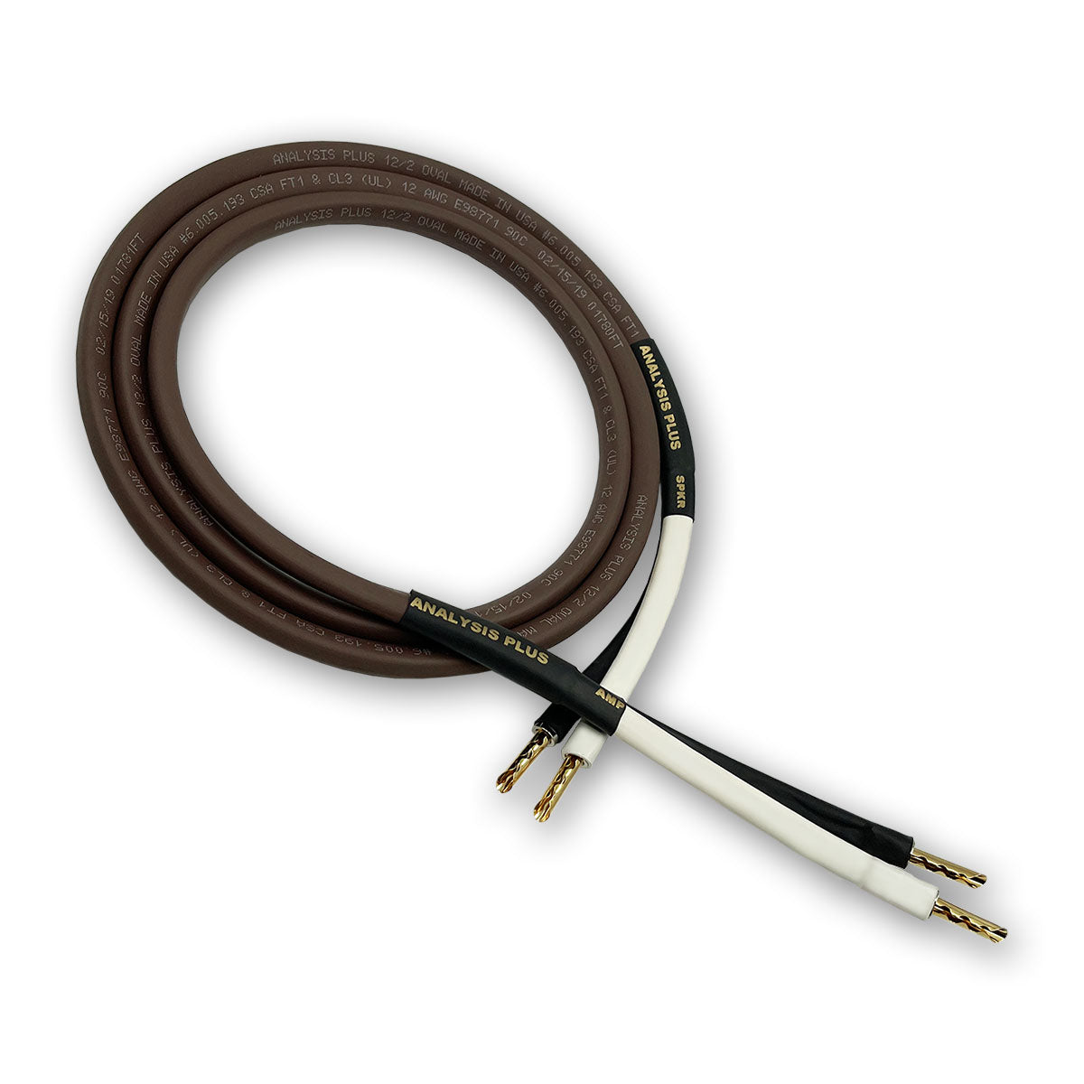 Analysis Plus Chocolate Oval 12/2 Speaker cable
